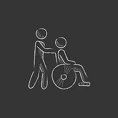 Image showing Nursing care. Drawn in chalk icon.