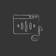 Image showing Radio. Drawn in chalk icon.