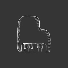 Image showing Piano. Drawn in chalk icon.