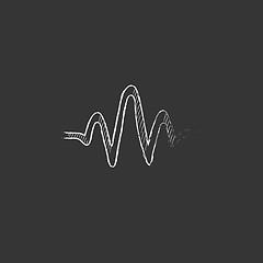 Image showing Sound wave. Drawn in chalk icon.