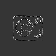Image showing Turntable. Drawn in chalk icon.