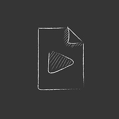 Image showing Audio file. Drawn in chalk icon.