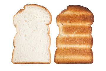 Image showing Plain sliced bread and toast