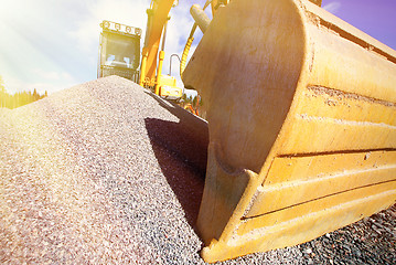 Image showing excavator against blue sky    