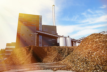 Image showing bio power plant against blue sky