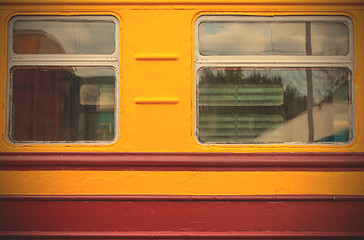 Image showing retro railway carriage