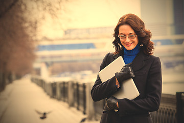 Image showing woman with laptop