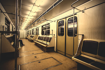 Image showing empty carriage Moscow subway