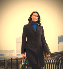 Image showing Smiling businesswoman outdoors