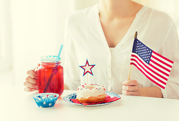 Image showing woman celebrating american independence day