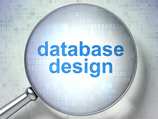 Image showing Programming concept: Database Design with optical glass