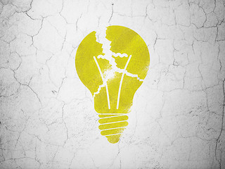 Image showing Business concept: Light Bulb on wall background