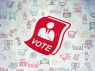 Image showing Politics concept: Ballot on Digital Data Paper background