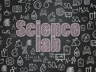 Image showing Science concept: Science Lab on School board background