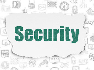 Image showing Privacy concept: Security on Torn Paper background