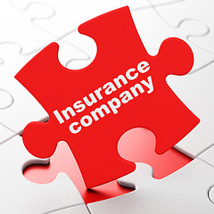 Image showing Insurance concept: Insurance Company on puzzle background