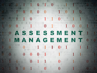 Image showing Finance concept: Assessment Management on Digital Data Paper background