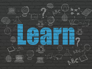 Image showing Learning concept: Learn on wall background