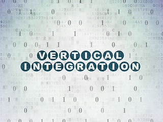 Image showing Business concept: Vertical Integration on Digital Data Paper background