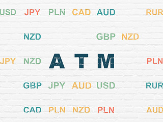 Image showing Banking concept: ATM on wall background