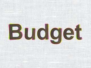 Image showing Banking concept: Budget on fabric texture background