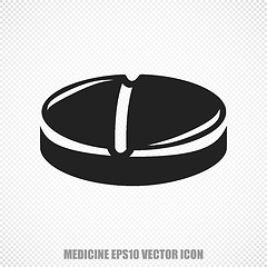 Image showing Healthcare vector Pill icon. Modern flat design.