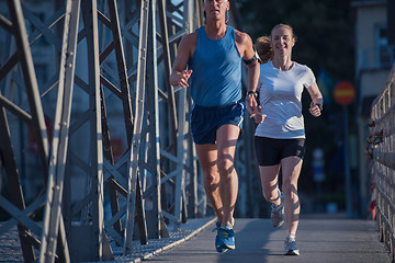 Image showing couple jogging