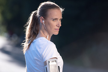 Image showing jogging woman portrait