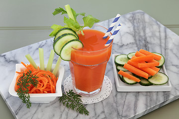 Image showing Carrot Celery and Cucumber Drink