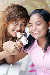 Image showing Eating icecream