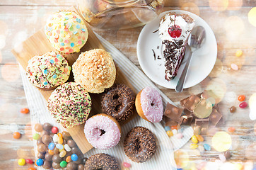 Image showing close up of sweets on table