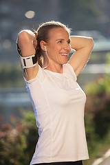 Image showing jogging woman portrait