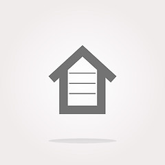 Image showing vector house button, button signs, web icon