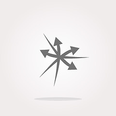 Image showing vector arrow set. web icon button isolated on white