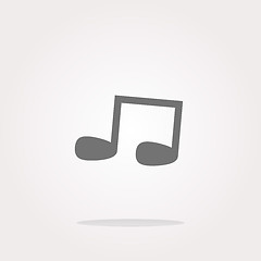Image showing vector note full, music web icon (button)