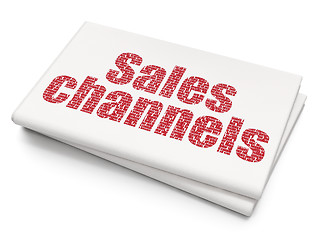 Image showing Marketing concept: Sales Channels on Blank Newspaper background