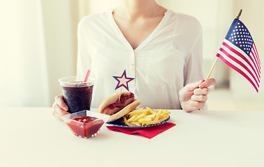 Image showing woman celebrating american independence day