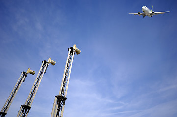 Image showing Air travel - Plane near airport