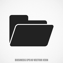 Image showing Finance vector Folder icon. Modern flat design.