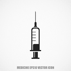 Image showing Health vector Syringe icon. Modern flat design.