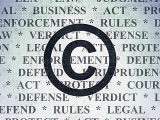 Image showing Law concept: Copyright on Digital Data Paper background