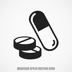 Image showing Healthcare vector Pills icon. Modern flat design.