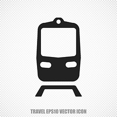 Image showing Vacation vector Train icon. Modern flat design.