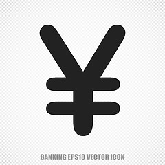 Image showing Banking vector Yen icon. Modern flat design.