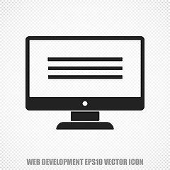 Image showing Web design vector Monitor icon. Modern flat design.