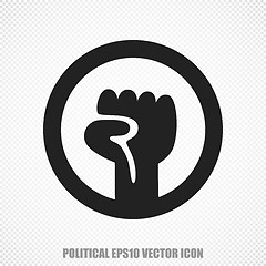 Image showing Political vector Uprising icon. Modern flat design.