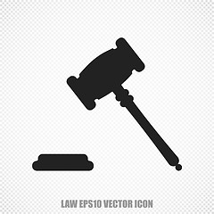 Image showing Law vector Gavel icon. Modern flat design.