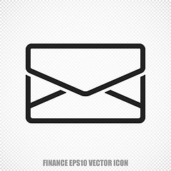 Image showing Finance vector Email icon. Modern flat design.