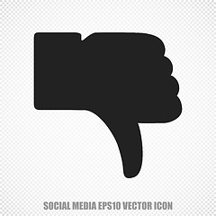 Image showing Social network vector Thumb Down icon. Modern flat design.