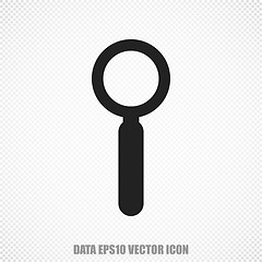Image showing Data vector Search icon. Modern flat design.